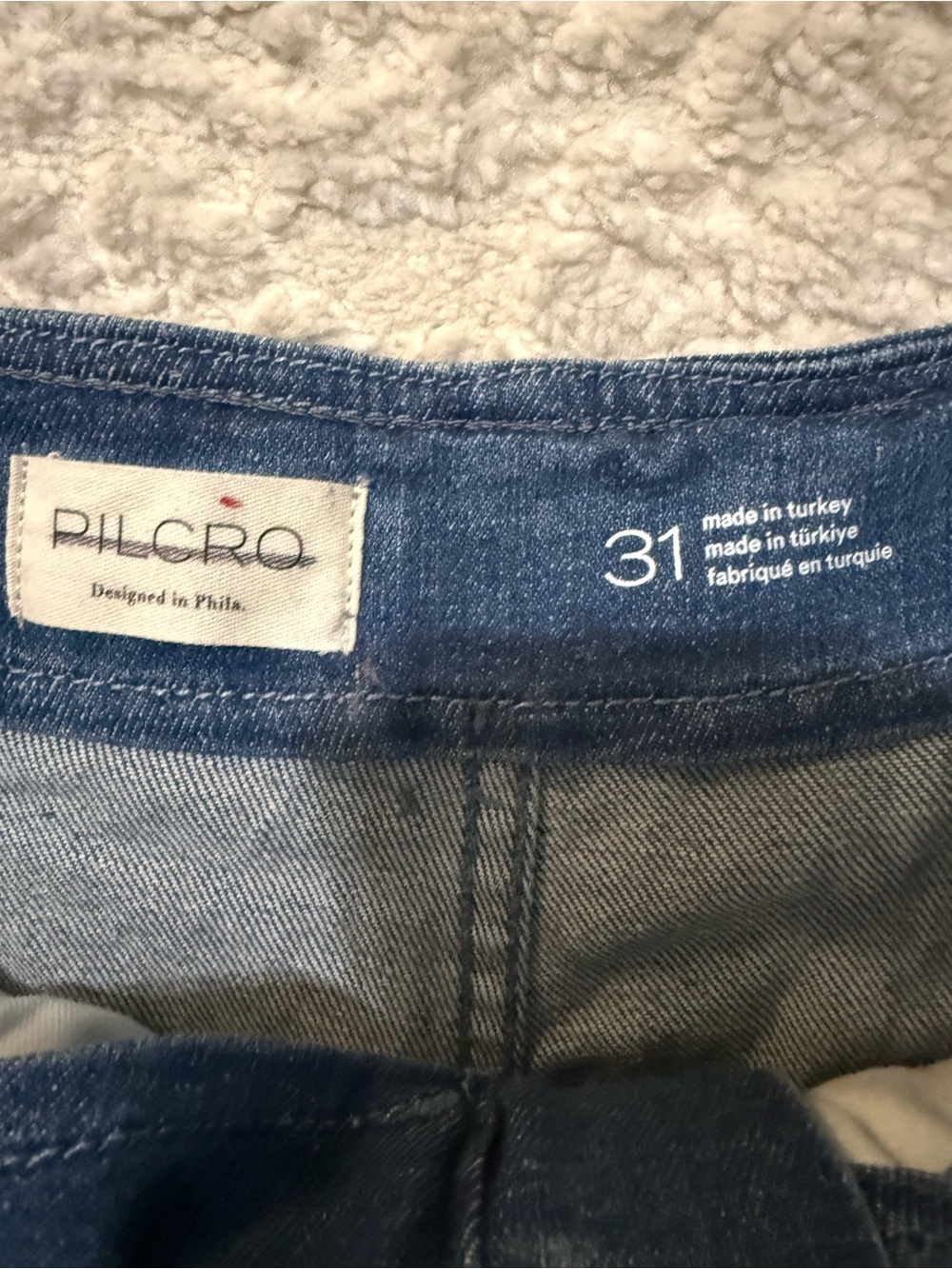 Pilcro Anthropologie Jeans 31 Wide Leg High Rise Hemp Blend Raw Hem Blue - Picture 3 of 9
